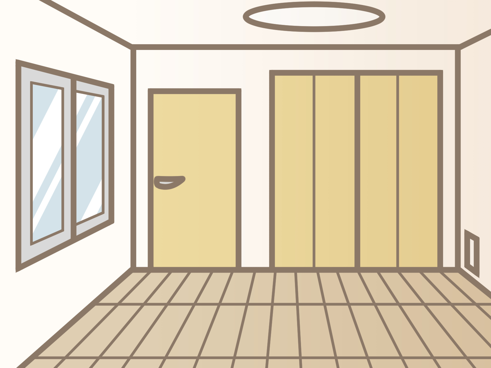 クローゼットのある部屋