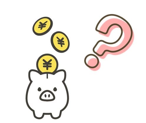 ぶたの貯金箱と？マーク