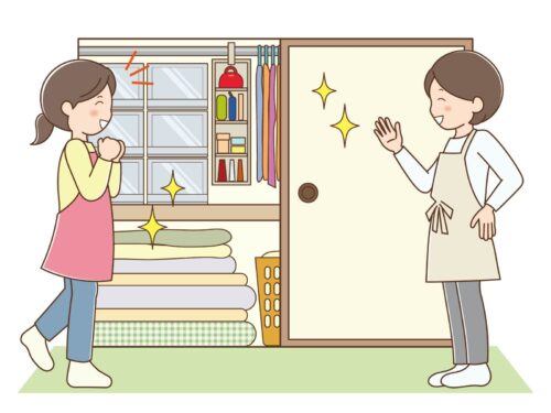 プラモ用だった押し入れに他のものを収納して喜ぶ夫婦