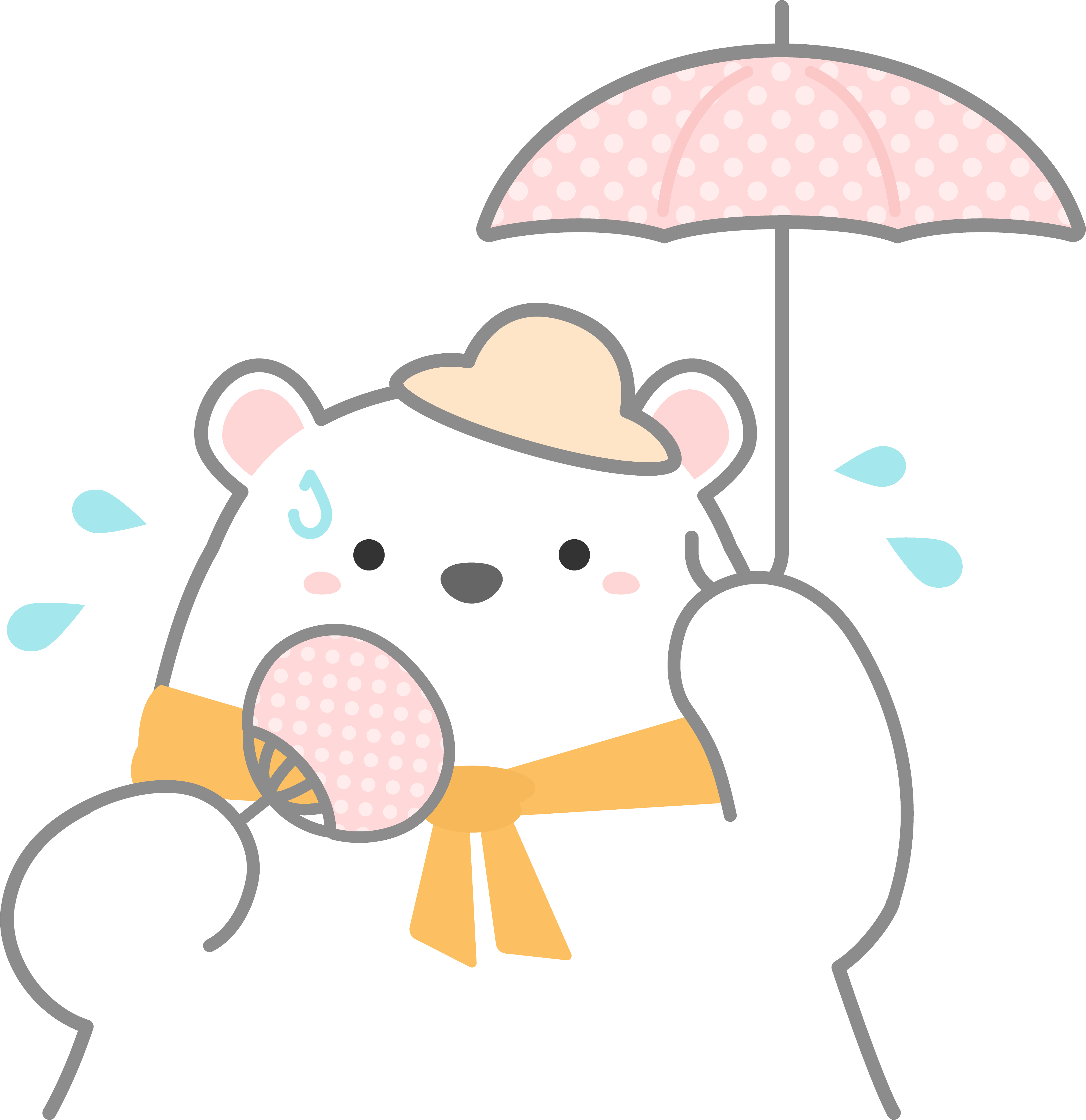 日焼け対策しているシロクマ