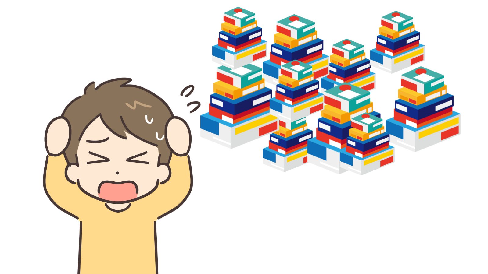 積みプラを買いすぎた男性