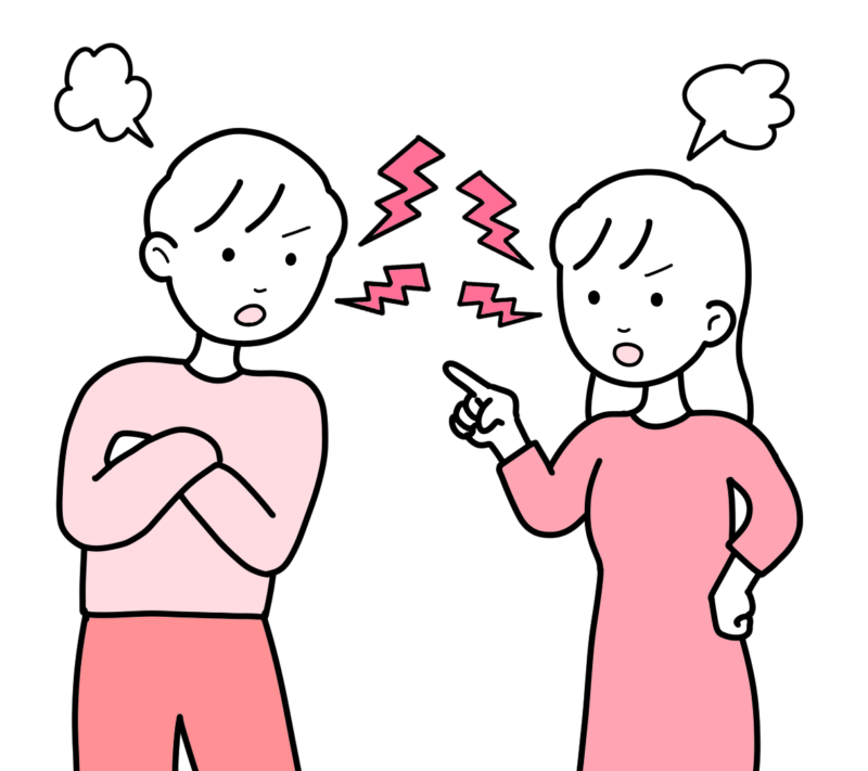 プラモの数が多すぎて家族から小言を言われて、喧嘩になる男女