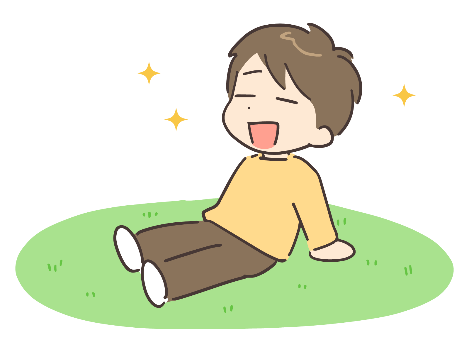 プラモ作りをいったん休んでいる男性イメージ